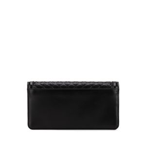 Cartera Flap Grande Tejido Color Negro