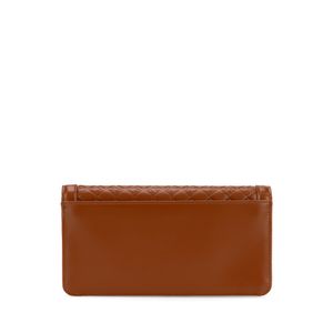 Cartera Flap Grande Tejido Color Café