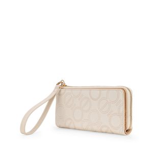 Cartera Grande Cierre Sencillo Color Beige