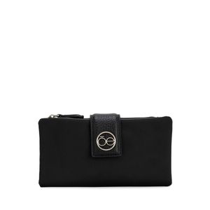 Cartera Grande Híbrida Con Tarjetero Color Negro