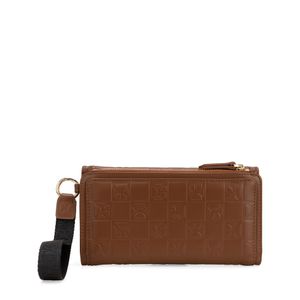 Cartera Flap Grande Con Maneral Color Café