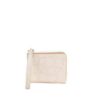Cartera Mediana Cierre Sencillo Color Beige