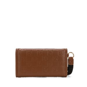 Cartera Flap Grande Con Maneral Color Café