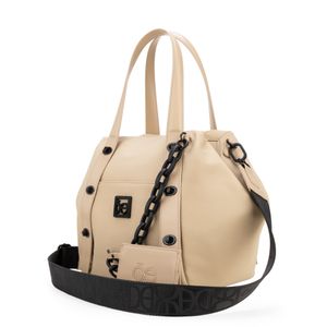 Bolsa Satchel Grande Con Tarjetero Color Nude