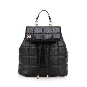 Mochila Mediana Tejido Color Negro