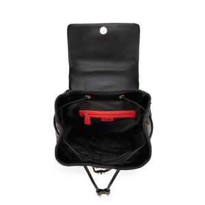 Mochila Mediana Tejido Color Negro