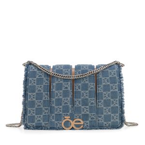 Bolsa Briefcase Chica Asa De Cadena Color Azul