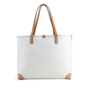 Bolsa Tote Grande Con Pouch Color Blanco