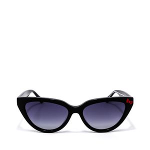 Lente Solar Oe x Hello Kitty Forma Cat Eye con Armazón de Acetato color Negro