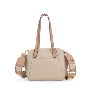 Bolsa Satchel Mediana Con Monedero Color Fango