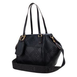 Bolsa Satchel Grande Con Monedero Color Negro