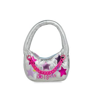 Bolsa Satchel Para Niñas Estrellas Color Plata