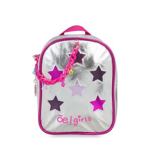 Mochila Para Niña Estrellas Color Plata