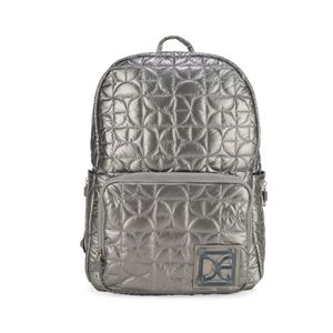 Pañalera Mochila Acolchada Con Accesorios Color Plata