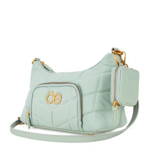 Bolsa Crossbody Grande Con Monedero Color Verde