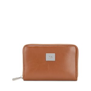 Cartera Mediana Cierre Sencillo Color Camel