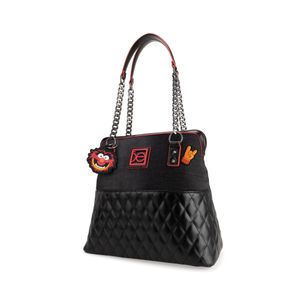Bolsa Tote Grande Oe x The Muppets con Charm color Negro