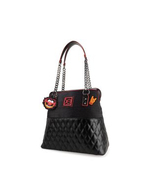 Bolsa Tote Grande Oe x The Muppets con Charm color Negro