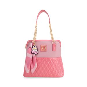 Bolsa Tote Grande Oe x The Muppets con Charm color Rosa