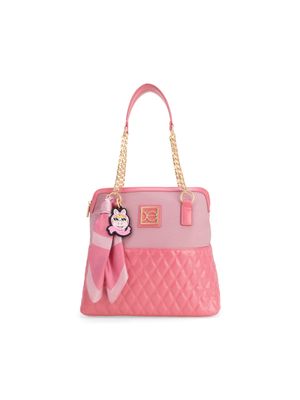 Bolsa Tote Grande Oe x The Muppets con Charm color Rosa