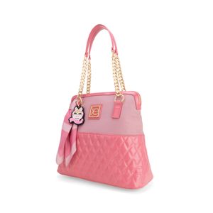 Bolsa Tote Grande Oe x The Muppets con Charm color Rosa