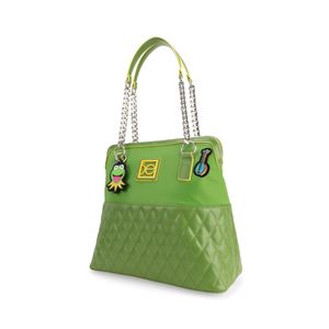 Bolsa Tote Grande Oe x The Muppets con Charm color Verde