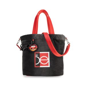 Pañalera Tote Grande Oe x The Muppets con Charm color Negro