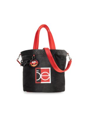 Pañalera Tote Grande Oe x The Muppets con Charm color Negro