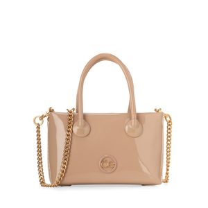 Bolsa Tote Chica Con Herraje De Monograma Color Nude