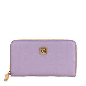 Cartera Grande Cierre Sencillo Color Lila