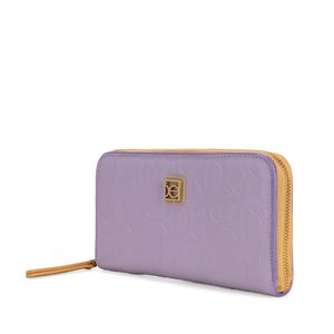Cartera Grande Cierre Sencillo Color Lila