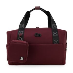 Duffle Bag Grande Con Organizador De Cables Color Tinto