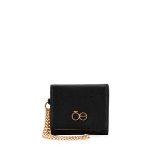 Cartera Flap Chica Con Maneral Color Negro