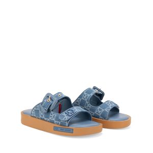 Sandalia Flat Hebilla color Azul