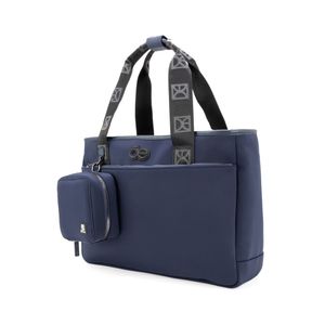Mensajera Grande Con Porta Laptop Color Azul Marino