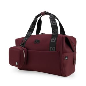 Duffle Bag Grande Con Organizador De Cables Color Tinto