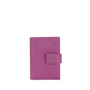Porta Pasaporte Con Monograma Troquelado Color Morado