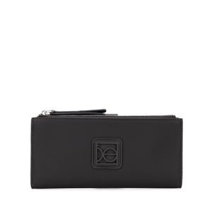 Cartera Flap Grande Con Cierre Color Negro