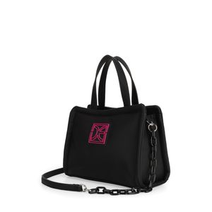 Bolsa Tote Mediana con Rubber de Monograma color Negro