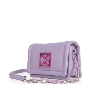 Cartera Maxi Con Herraje De Monograma Color Turquesa