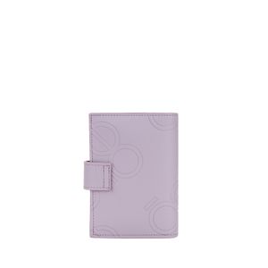 Porta Pasaporte Con Monograma Troquelado Color Lila