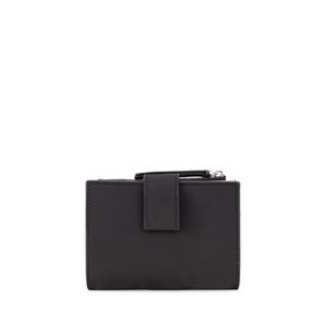 Cartera Flap Mediana Con Cierre Color Negro