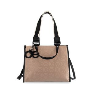 Bolsa Satchel Grande Charm de Monograma color Beige