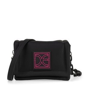 Bolsa Crossbody Chica con Rubber de Monograma color Negro