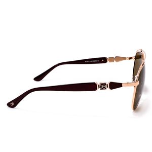 Lente Solar Forma Piloto Con Armazón De Metal / Acetato Color Rojo Tinto