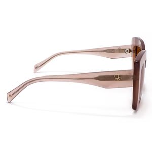 Lente Solar Forma Mariposa Con Armazón De Acetato Color Café