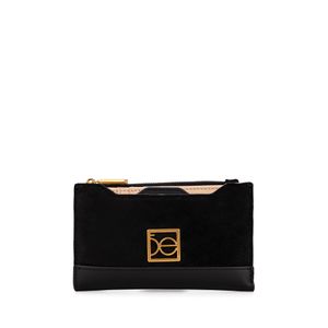 Cartera Hibrida Mediana Con Herraje De Monograma Color Negro
