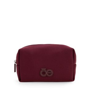 Cosmetiquera Mediana Cierre Sencillo Color Tinto