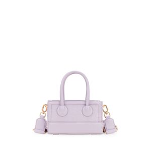 Bolsa Satchel Miniatura Monograma Troquelado Color Lila
