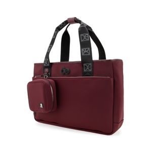 Mensajera Grande Con Porta Laptop De 15 Plg Color Tinto